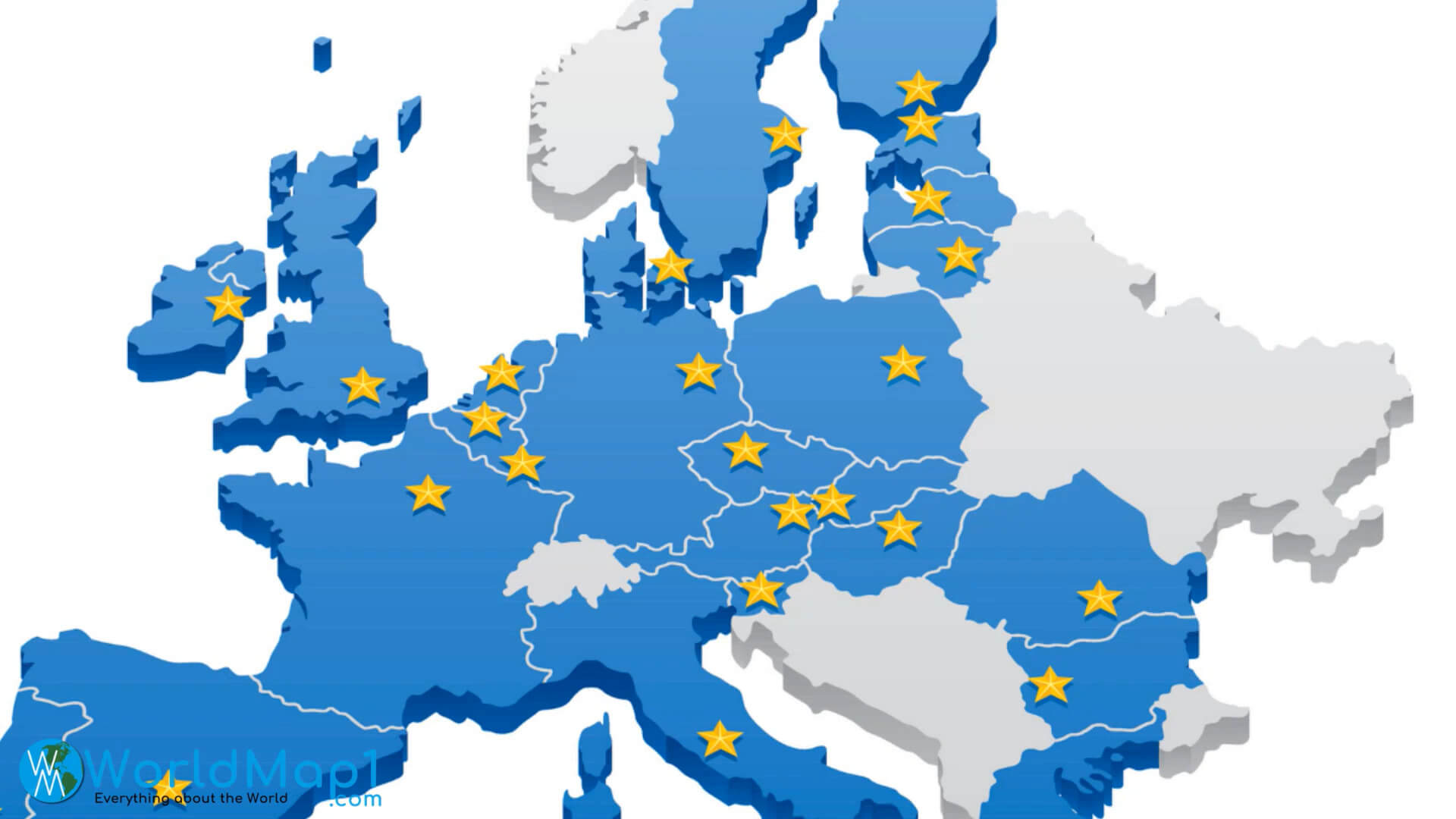 Carte des membres de l'UE avec la Lettonie